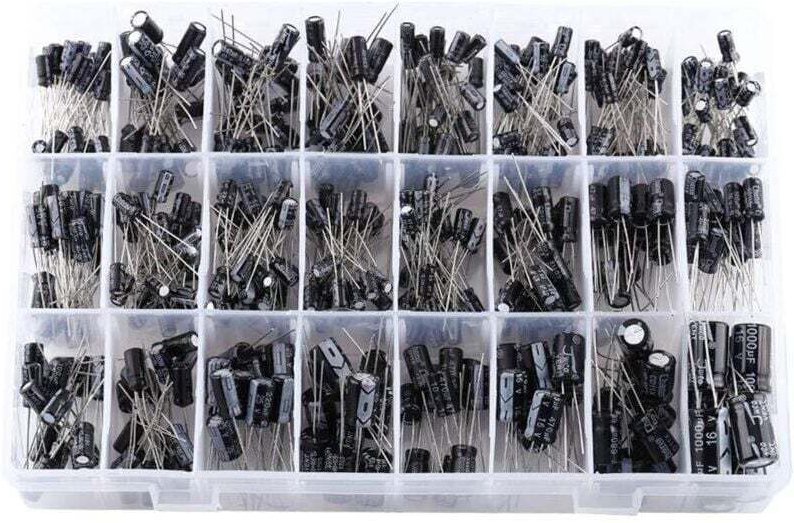 Kondensator-Set, 500 Stück Elektrolytkondensatoren, 24 Werte, Mikro-Radial-Aluminiumkondensatoren, 16 V–50 V, 0,1 µF bis...