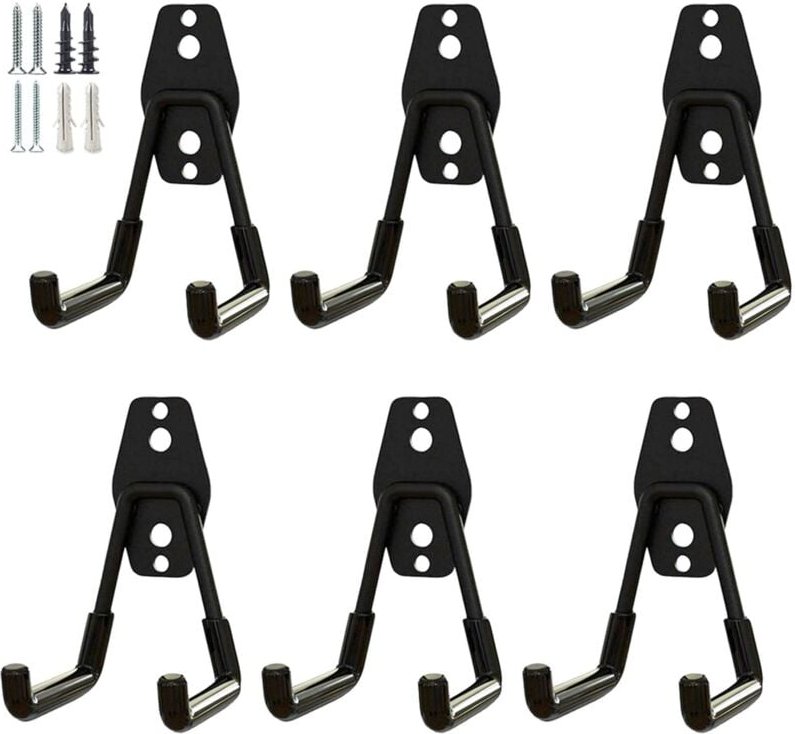 Hochleistungs-Garagenhaken, Aufbewahrungshaken, Gartengeräte-Aufbewahrungsorganizer, Wandhaken aus Stahl (kleiner U-förm...