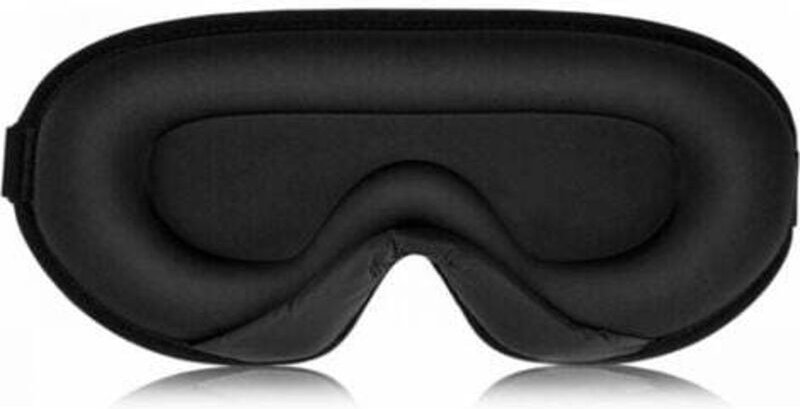 Schwarze Schlafmaske für Herren Damen 3D Nachtmaske mit Verstellbarem Riemen für Seitenschläfer Naturseide Verdunkelungs...