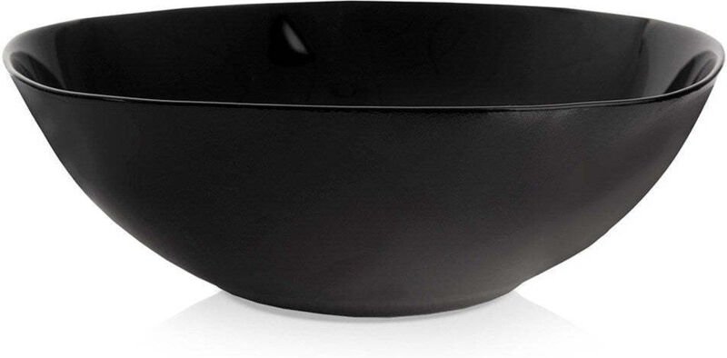Schwarze Glas-Salatschüssel LUNA 25 cm, 2 l