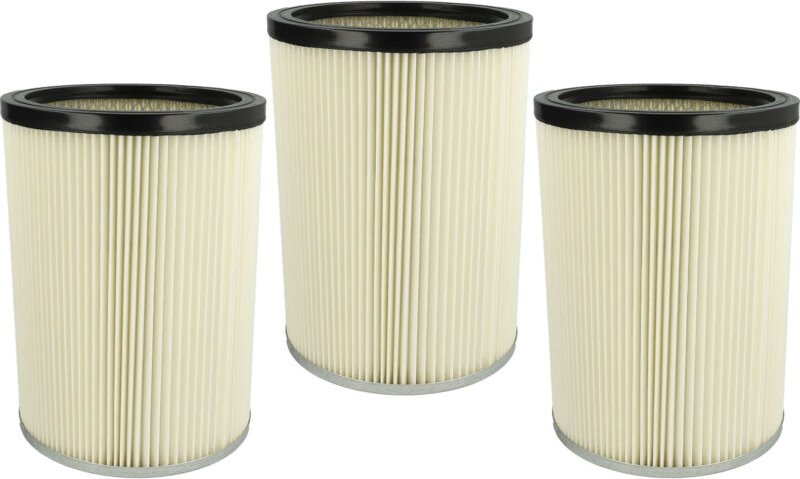 3x Faltenfilter Ersatz für Kärcher 6.904-325.0, 6.904-048.0 für Staubsauger - Patronenfilter, Weiß - Vhbw