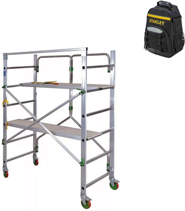 Gerüst für den Hausgebrauch- Max. Arbeitshöhe 2.87m + Rucksack - PIEGO-SAC