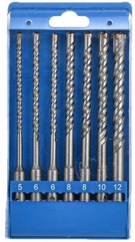 Set mit 7 Betonbohrern, elektrische Schlagbohrmaschine, vierschneidige Wandbohrer 5/6/8/10/12 mm x 160 mm für verschiede...
