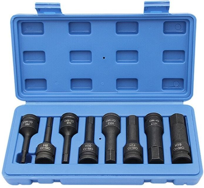 1/2 Zoll Drive Master Impact Hex Bit Set, Schraubendreher, 1/2 Steckschlüsselsatz, metrische Standardgrößen, 8-teilig