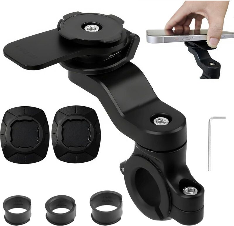 Universelle, abnehmbare Handyhalterung, 360° drehbar, für Fahrräder, Roller, Quads und Rollerlenker