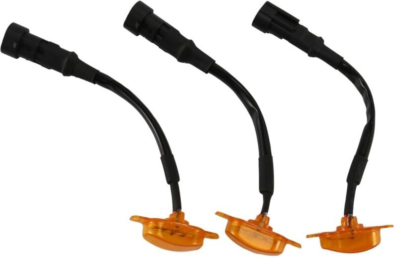 3 Stück bernsteinfarbene LED-Laufleuchten für den Kühlergrill, LED-Licht für den Kühlergrill der vorderen Stoßstange für...