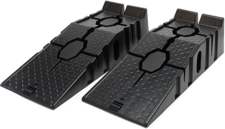 Wiltec - Auffahrrampe 2er Set Schwerlast Rampe bis 2,5 Tonnen KFZ-Auffahrt Plattform Hebebühne