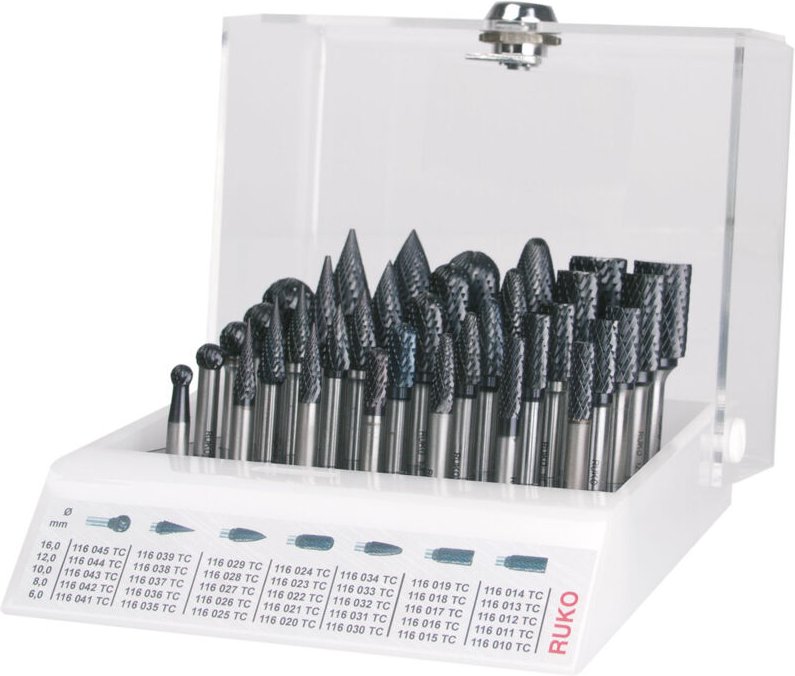 RUKO Hartmetall-Frässtift-Modul im praktischen Verkaufsdisplay - 35 tlg. - 116008TC