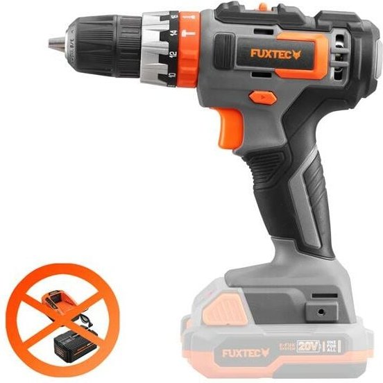 FUXTEC Akku Schlagbohrschrauber 20V E1SBS20 – Akkubohrschrauber – Geschwindigkeitsreglung - Akkuschrauber ohne Akku & La...