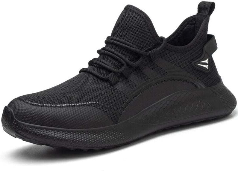 Leichte, bequeme und rutschfeste Sicherheitsschuhe für Damen und Herren, Stahlkappen-Arbeitsschuhe (Schwarz, EU 40) - RA...