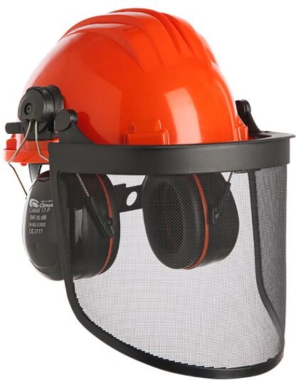 Climax - Schutzarbeit Helm mit Visier und integrierten Klimakopfhörern 437