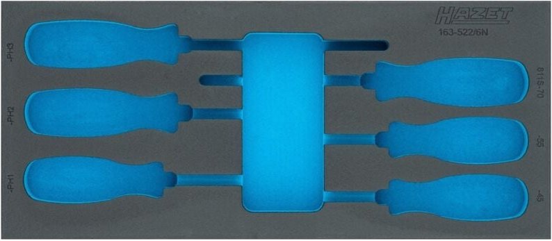 Hazet 2-Komponenten Weichschaumeinlage, L x B: 392 mm x 172 mm, für 163,522/6N