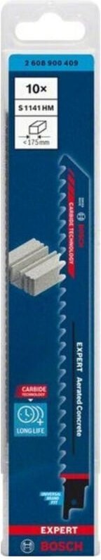 Expert 'Aerated Concrete' s 1141 hm Säbelsägeblatt, 10 Stück - Bosch