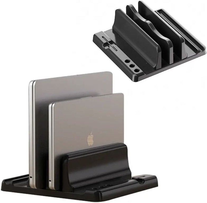 Thumbnail - Laptopständer, vertikale Aufbewahrung, 42-teilig, verstellbare Breite, platzsparend, Computerständer, vertikaler Ständer...