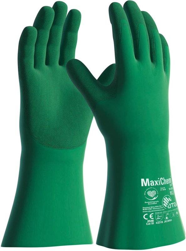 12 Paar MaxiChem® Cut Chemikalienschutz-Handschuhe (76-833) Größe 8