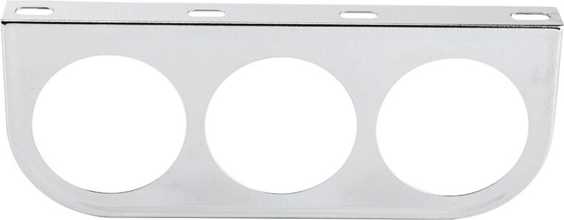 52 mm / 2 Zoll 3-Loch Dreifach-Pondin-Instrumentengehäuse-Halterung für Armaturenbrett-Anzeigen (SILBER)