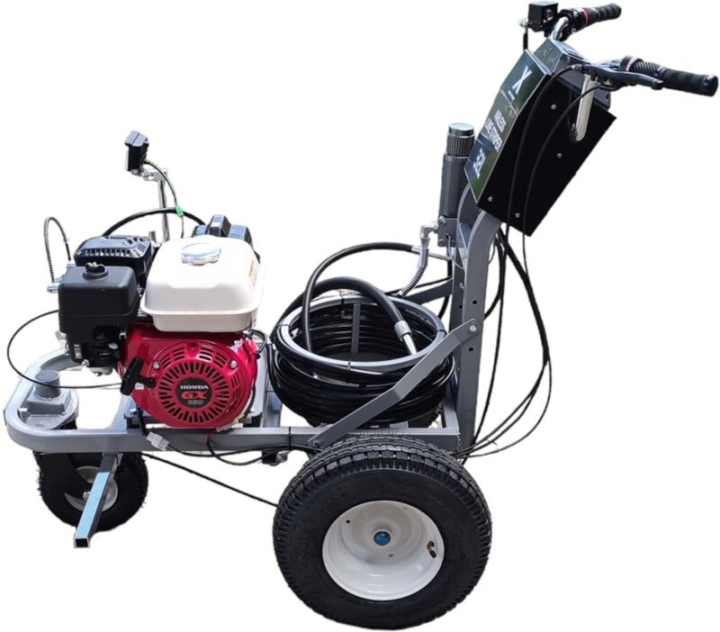 DOMINO Straßenmarkierungsgerät X35L Dino Power, zwei Spritzpistolen