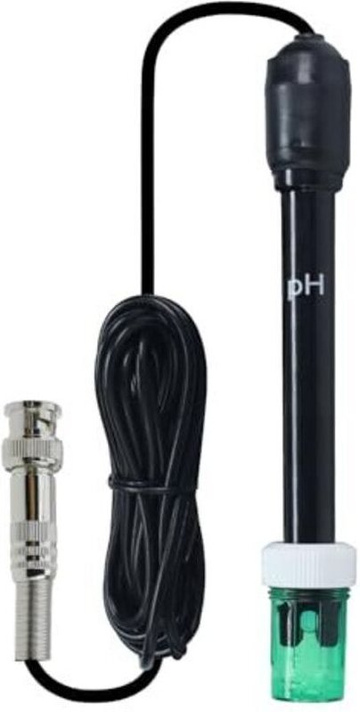 Austauschbare pH-Elektrode mit BNC-Anschluss – 3 Meter langes Kabel – inklusive Kalibrierpulver (4,01, 6,86, 9,18) – für...