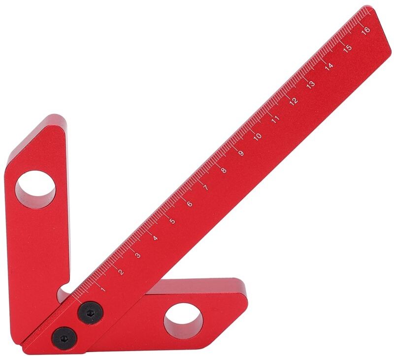 Zentrier-Anreißnadel, rechtwinklige Linienlehre, 45-90-Grad-Mittelpunktbestimmungslineal, Holzbearbeitungs-Messwerkzeug ...