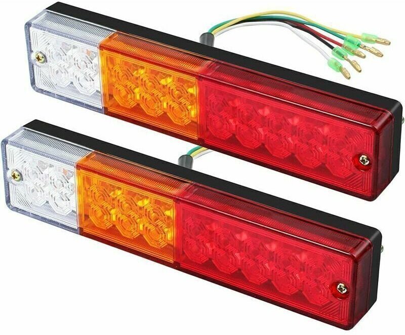 ZVD-2 x LED-Rücklichter, Rückfahrbremse, Blinkerbeleuchtung, Heckscheinwerfer, 40 LED, 12 V, 24 V, für Anhänger, LKW, Wo...