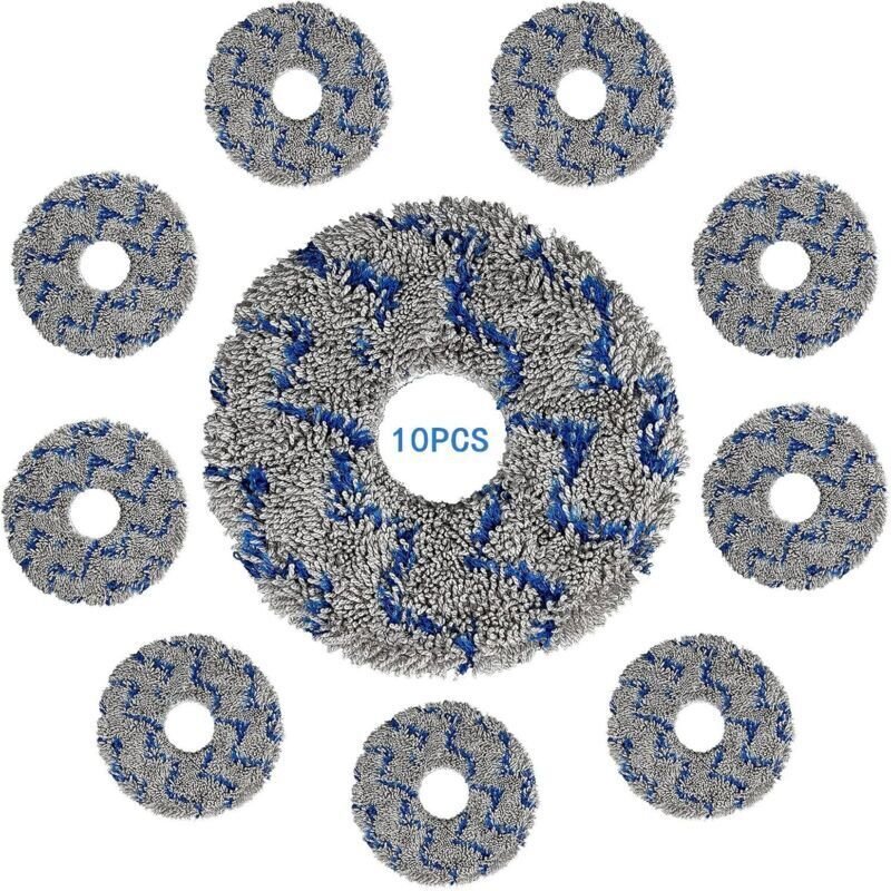 (10 Stück) Waschbare und wiederverwendbare Wischmopp-Pads für ECOVACS DEEBOT X1 OMNI/ X1 PRO OMNI/ X1 TURBO/ X1 PLUS/T10...