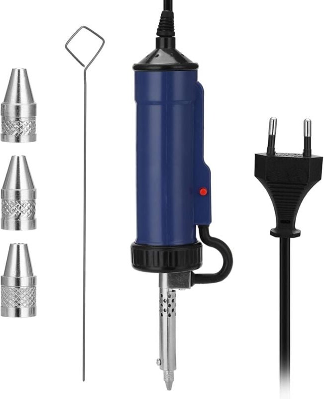 Entlötpumpe, 30-W-Vakuum-Lötsauger für Heimwerker, mit 3 Lötsaugspitzen, Vakuum-Lötsauger
