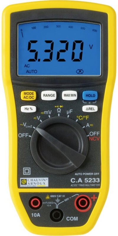 Chauvin Arnoux C.A 5233 Hand-Multimeter digital CAT IV 600 V, CAT III 600 V Anzeige (Counts): 6000
