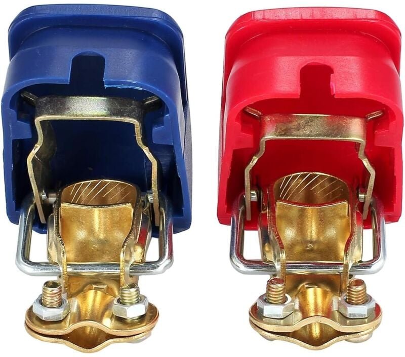 Batterieklemme, 1 Paar Autobatterieklemmen, Schnellverschluss-Batterieklemmen, 12-V-Entriegelungsanschlüsse, Schnell-Aut...