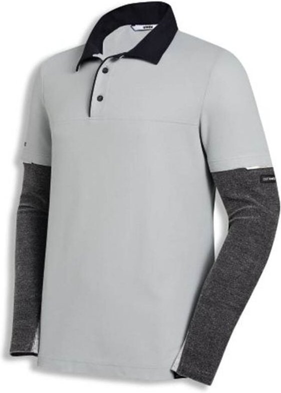 Uvex Cut Nanoflex Herren-Arbeitsshirt - Hellgraues Männer-Poloshirt - Ärmel mit Schnittschutz-Stufe 5: M