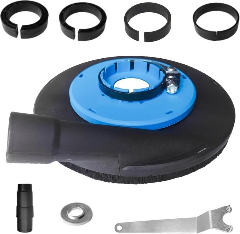 230-mm-Staubabsaugung, robust und einfach zu bedienen, Staubabsaugungsset, Staubabsaugung für Winkelschleifer (Blau)