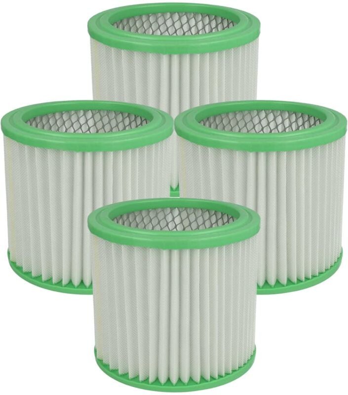 vhbw 4x Faltenfilter kompatibel mit Parkside PAS 500 C2, PAS 500 A1, PAS 500 C1, PAS 500 B1 Staubsauger - Patronenfilter...