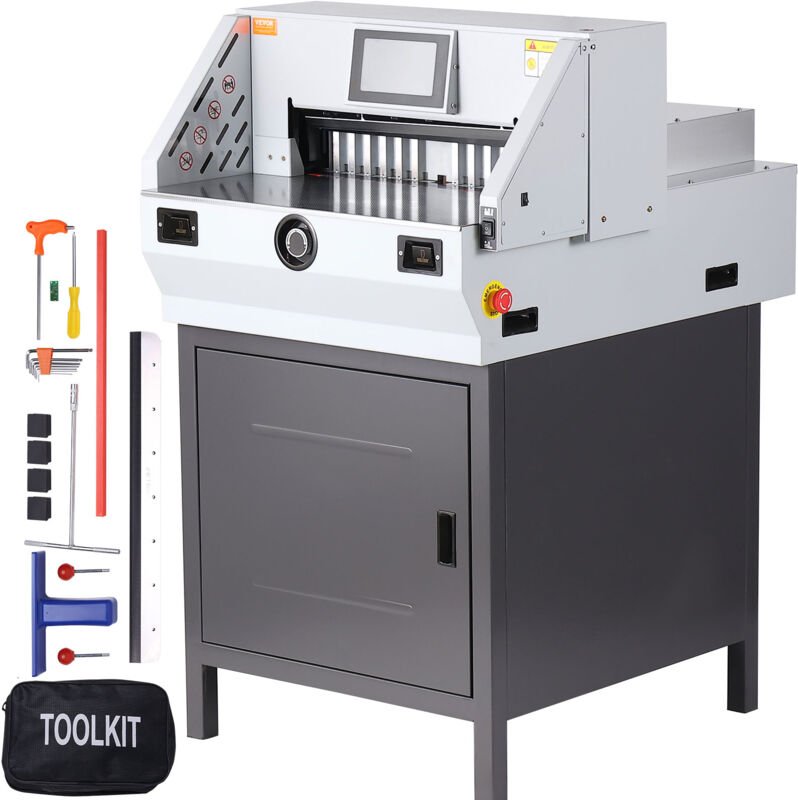 VEVOR Elektrischer Papierschneider Hebelschneider, 482,6 mm Max. Schnittbreite, 80 mm Max. Schnittstärke, Papierschneide...
