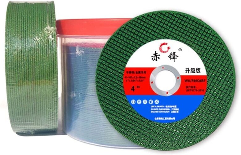 Rostbeständige Schleifscheibe 107 mm Außendurchmesser 16 mm Innendurchmesser 1,2 mm T-Cut-Scheibe, schlagfest, hocheffiz...