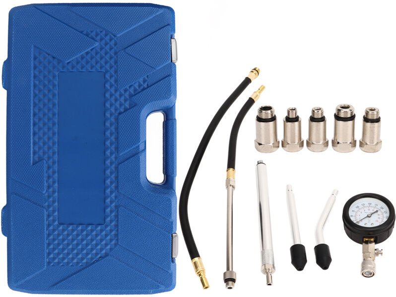 CFTGIW 17-teiliges Zylinderkompressionsprüfset 0-300 PSI, universelles digitales Zylinderdruckmessgerät, Zylinderkompres...