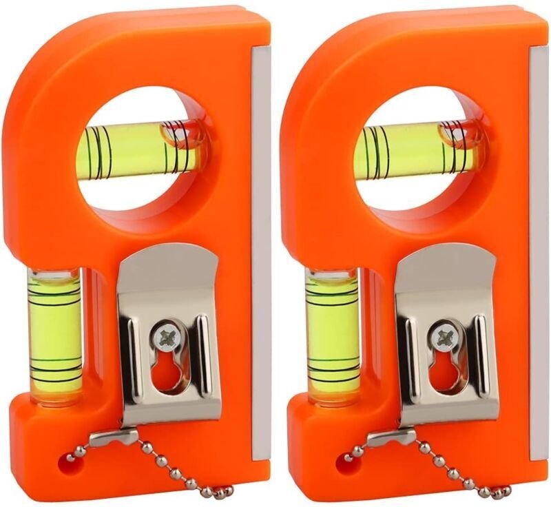 Vtizikl Niveau à bulle magnétique de poche Pack, niveau à bulle horizontal et vertical de précision avec porte-clés, dim...