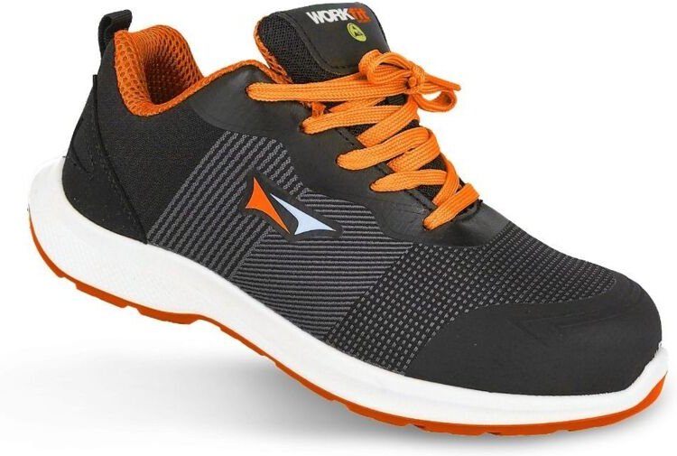 WORKFIT Sicherheitsschuh „Race“ (S3S SR-Schutz) mit verstärkter Zehenkappe – Größe 40, orange