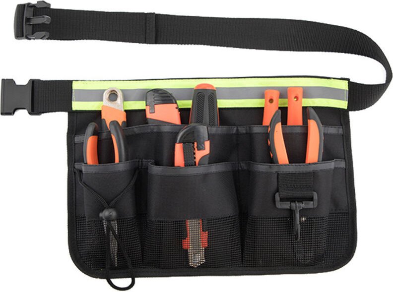 Werkzeuggürtel aus 600D Oxford-Gewebe mit Bananentaschen für Gärtner und Mechaniker