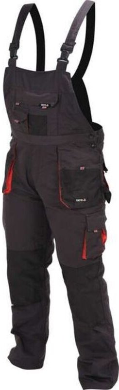 Arbeitshose / Latzhose BASALT schwarz/rot Gr. L/XL