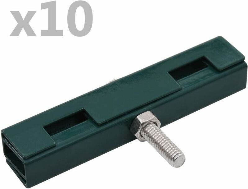 SKM Set mit 10 grünen U-förmigen Gartenmattenverbindern