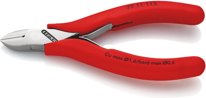 Knipex - Elektronik-Seitenschneider L.115mm Form 1 Facette ja Ku.-Überzug