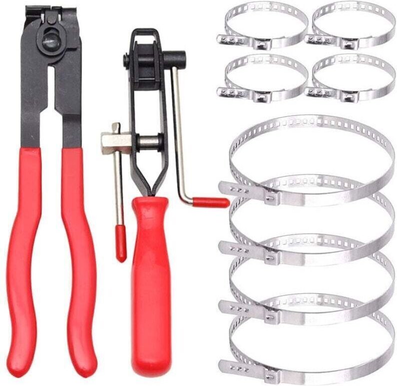 Schlauchschellen, 2 Schellen, Kardanschellen und Crimp-Bandschellen mit 8-teiligem Schellen-Set – Diverse Zubehörteile