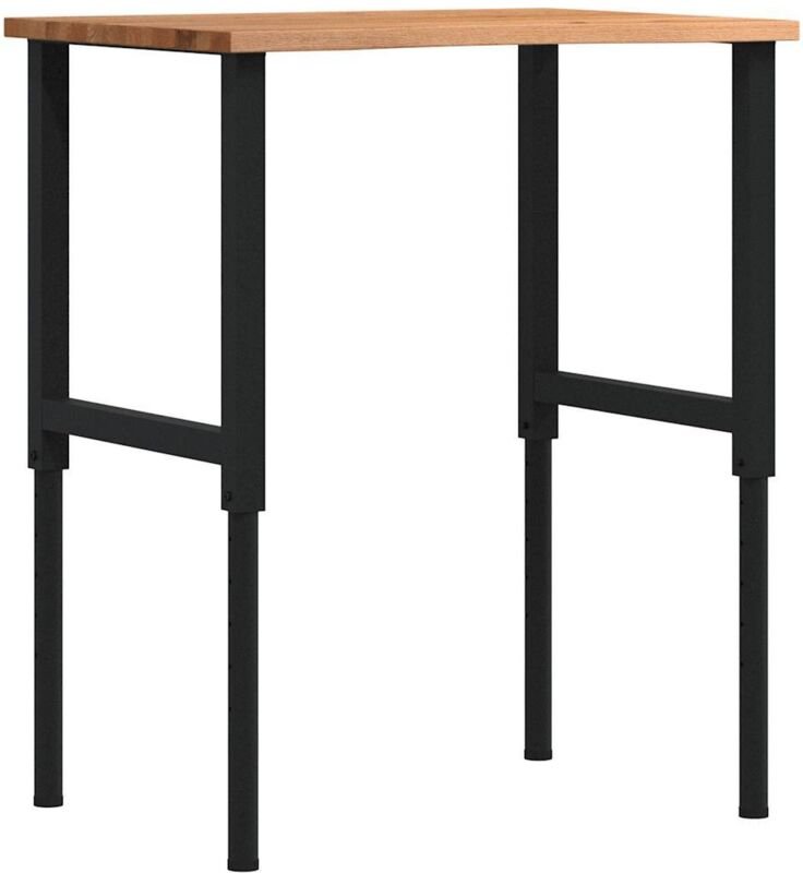 Werkbank Hellbraun 80x60x(71,5-98) cm Massivholz Eiche Vidaxl