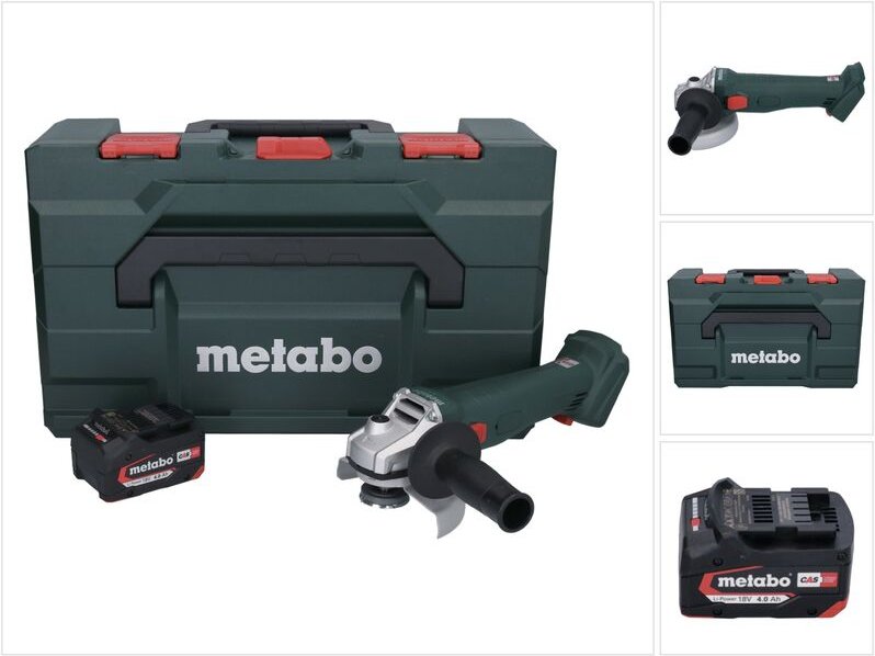 Metabo - w 18 l 9-125 Akku Winkelschleifer 18 v 125 mm + 1x Akku 4,0 Ah + x - ohne Ladegerät