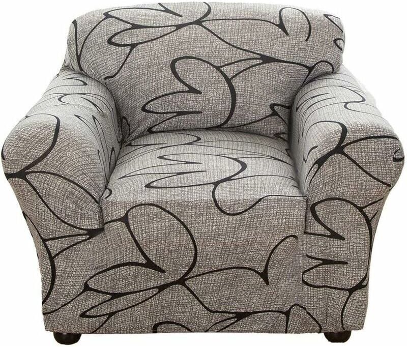 Sofabezug aus Polyester, elastisch, dehnbar, Sofaschoner, Schonbezug, 1 Sitzer, 90–130 cm - Ulisem