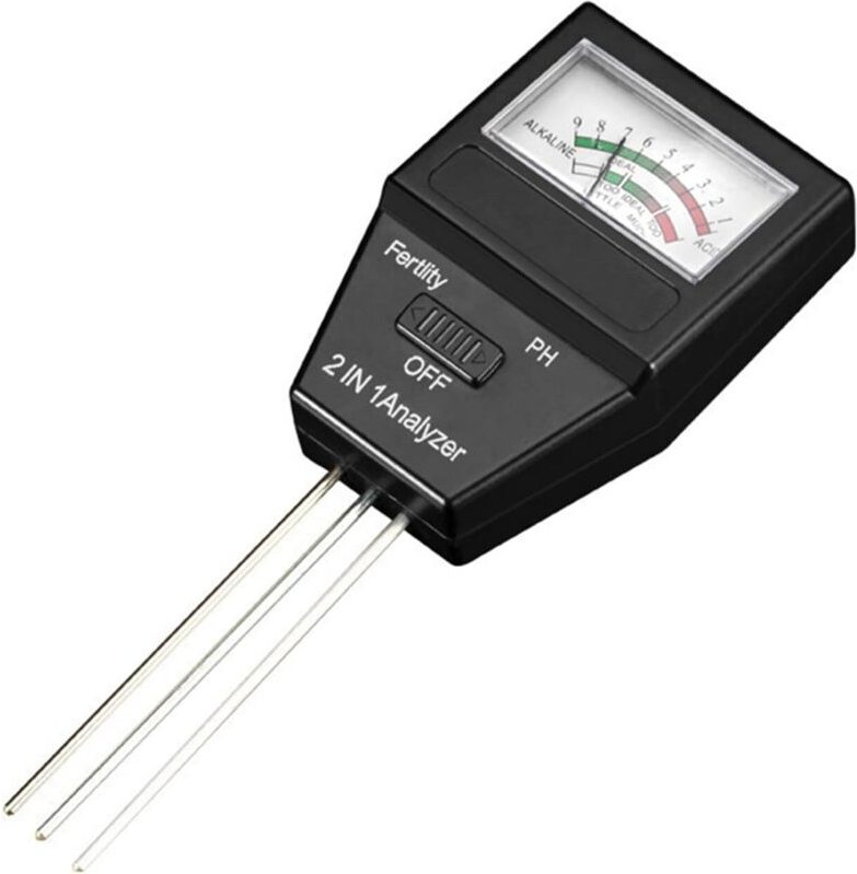 2-in-1-Boden-PH-Fruchtbarkeitsanalysator Zeigertyp-Bodentester Tragbares Boden-Mikroelement-PH-Messgerät für