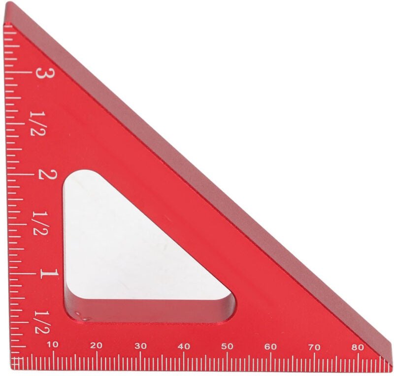 Woodw-Lineal, Zoll-Messwerkzeug, Holzbearbeitung, 90- bis 45-Grad-Winkelmesser, rechtwinklig