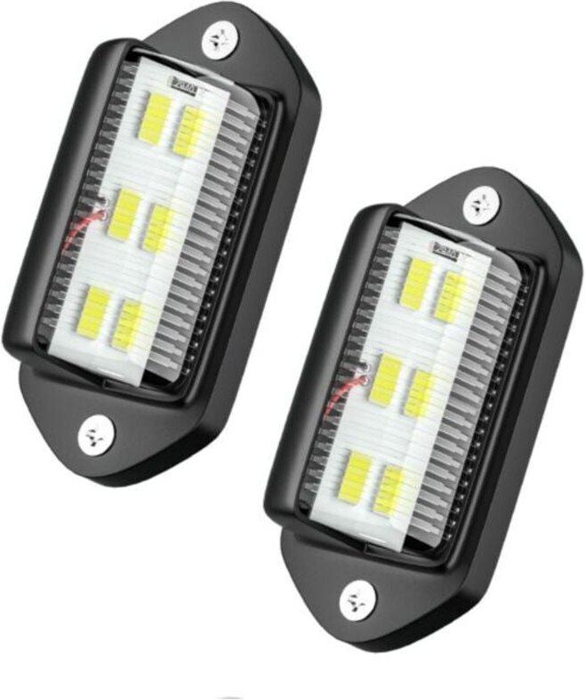 2 Stück LED-Kennzeichenleuchte, wasserdicht, 6 SMD-LED-Rückleuchten, Kennzeichenleuchte für 12 V/24 V, LKW, Van, Anhänge...