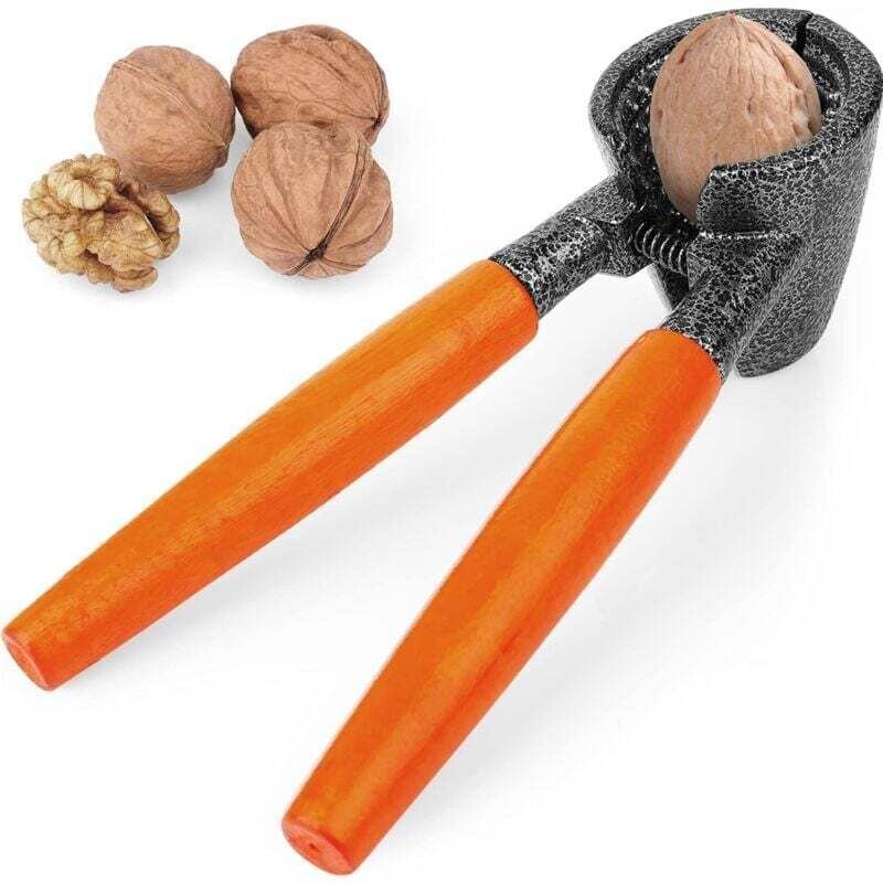 Vtizikl Casse-noix , casse-noix robuste, pince à noix, ouvre-noix avec manche en bois pour noix, noix de pécan, noisette...