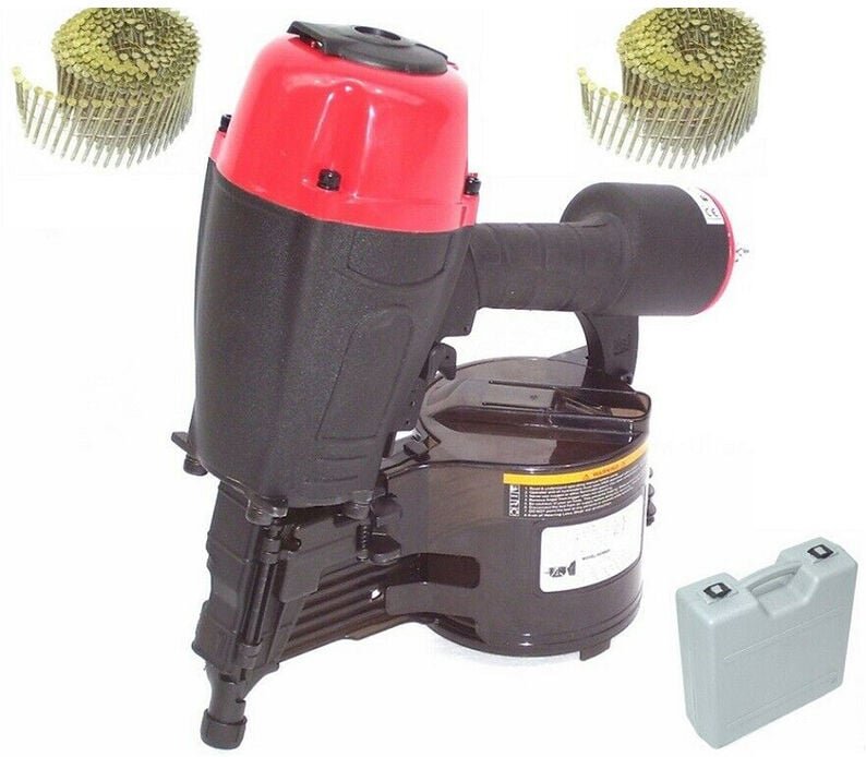Coilnagler 90 incl 500 Nägel Druckluftnagler 55420 Druckluft Nagelgerät 50-90 mm
