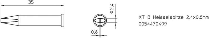 Weller - xt-b Lötspitze Meißelform Spitzen-Größe 2.4 mm Inhalt 1 St.
